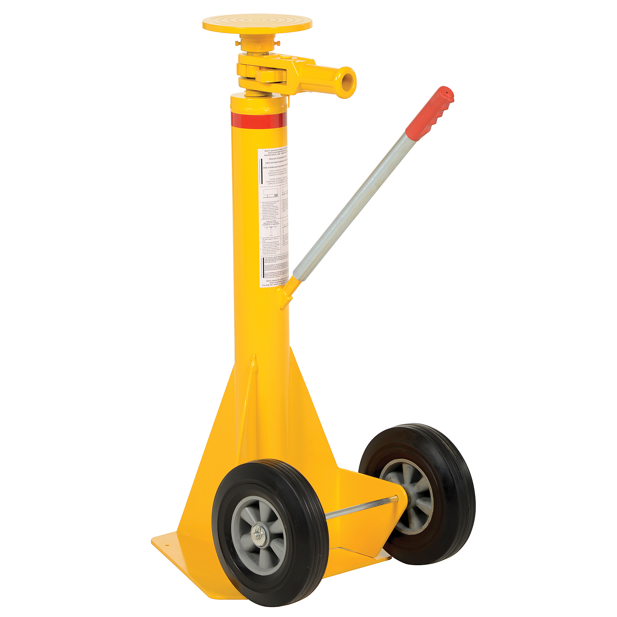 Vestil Ratchet Style Trailer Stabilizing Jack - 125,000 Lb. Capacity, Steel, 51in. Max Height, Model# LO-J-125